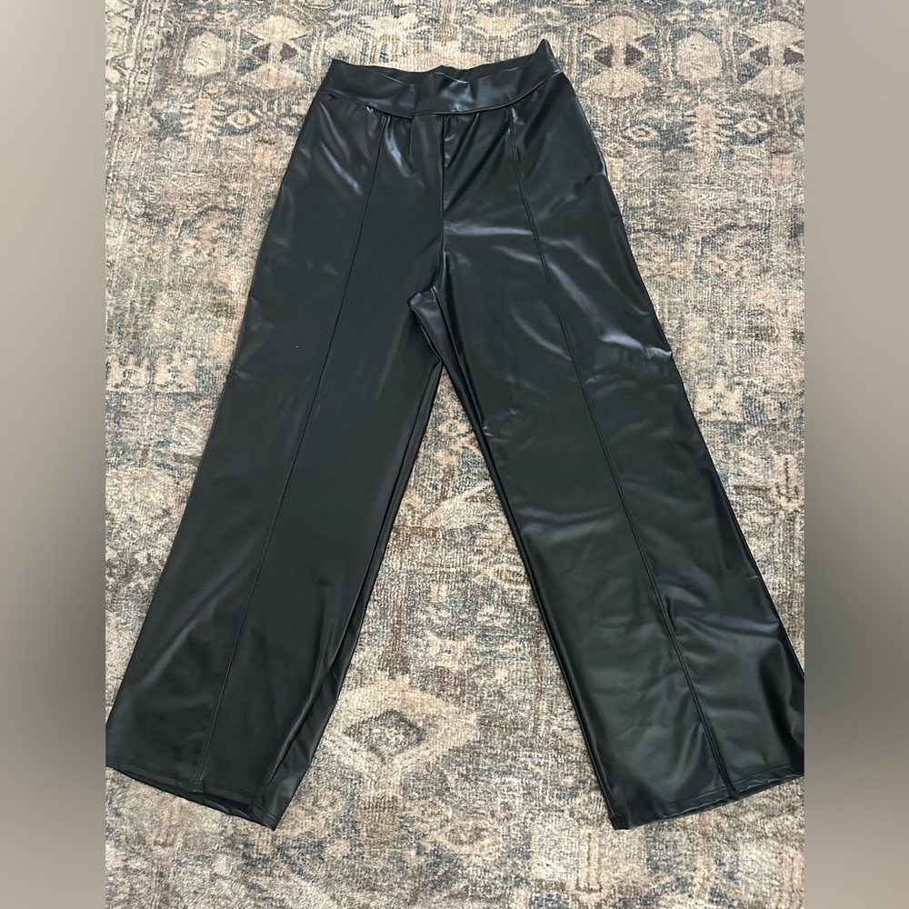 Women’s Black Faux Leather Pants